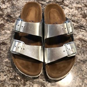 Metallic and White Birkenstock’s